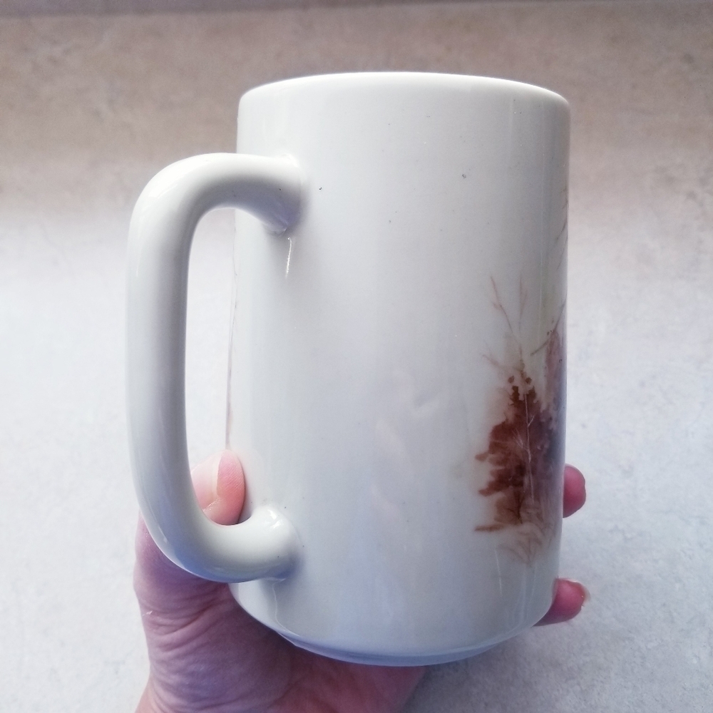 Vintage Otagiri Deer Stag Buck Doe Graphic Coffee Mug - Picture 5 of 7